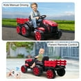 thumbnail image 7 of Eastvita 12V Ride on Car Ride on Toys Tractor w/Trailer Dual Motors Remote 6 Wheels Safety Belt LED Music, 7 of 7