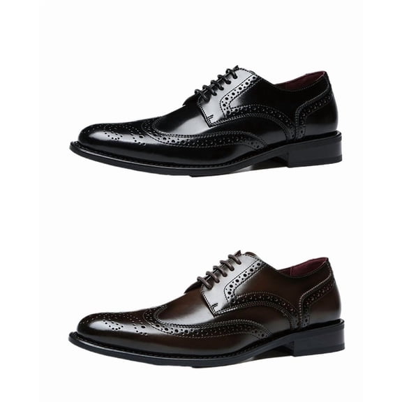 Business Men's Casual Leather Shoes Men's Genuine Leather Gentleman Brock Men's Leather Shoes Trendy Dress Shoes