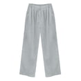 thumbnail image 4 of Men's Corduroy Pants, Elastic Waist Straight Leg Casual Trousers with Ribbed Texture, Retro Style Streetwear Pants for Everyday Wear Sky Blue XXXXL, 4 of 9