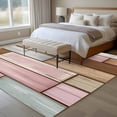 thumbnail image 4 of Large Area Rugs for Living Room Bedroom, Pink Brown Vintage 5'x8' Rug Washable Carpet Runner Indoor Outdoor, Retro Farmhouse Elegant Pastoral Non Slip Floor Mats Rug for Kitchen, Bathroom, 4 of 8