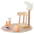 thumbnail image 2 of Miniature Dollhouse Cat Tree Dollhouse Miniature Cat Playset 6.50X5.00X3.50CM Photography Prop 1 Set, 2 of 5