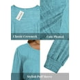 thumbnail image 5 of NISVIYA Womens Plus Size Tops Fall Casual Loose Fit Crew-Neck Tees Lightweight Puff Sleeve Sweatshirts, 5 of 7