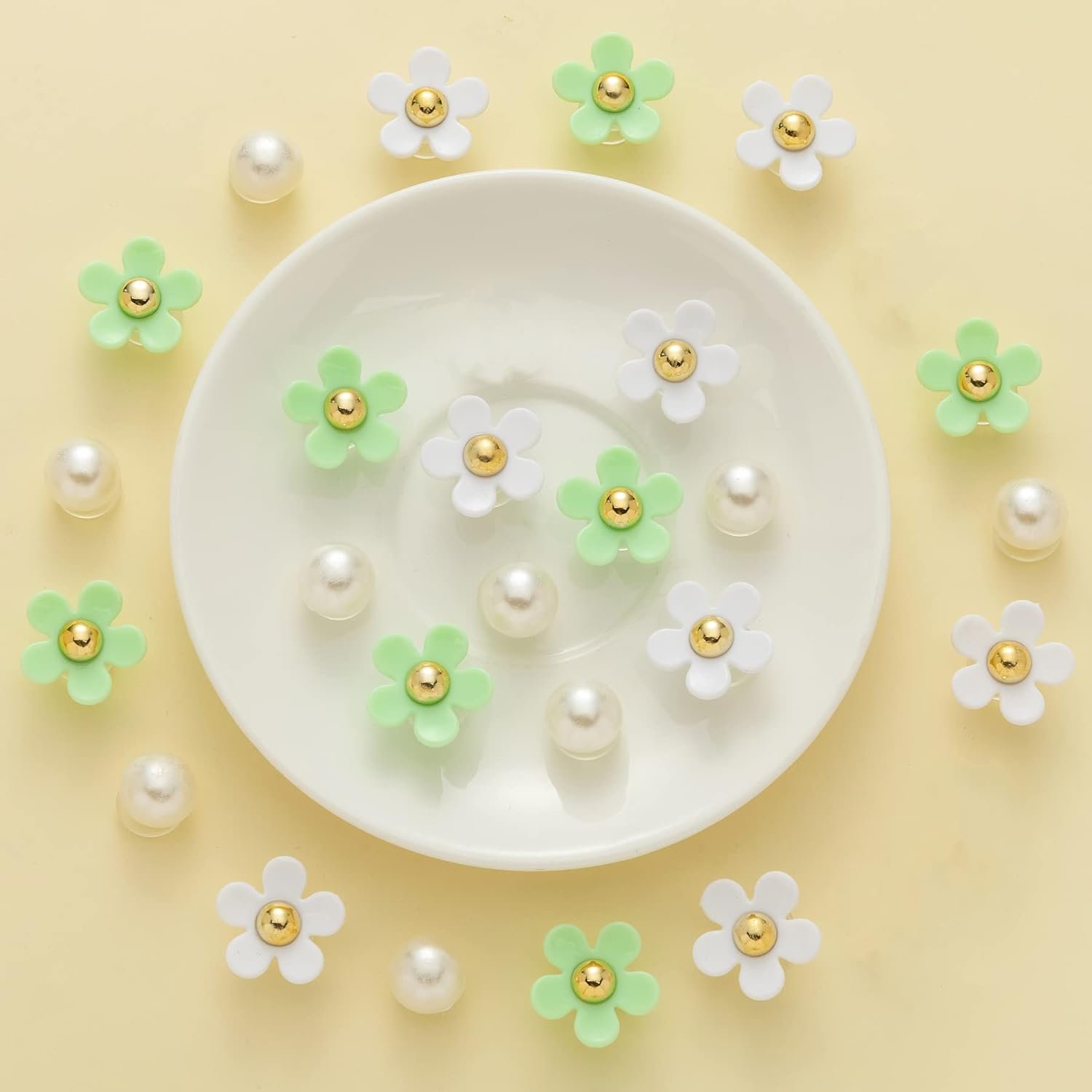12 Charmes Chaussures Fleurs - Décorations Colorées Pour Crocs Ou Baskets - Résine Kawaii - Cadeau Fille