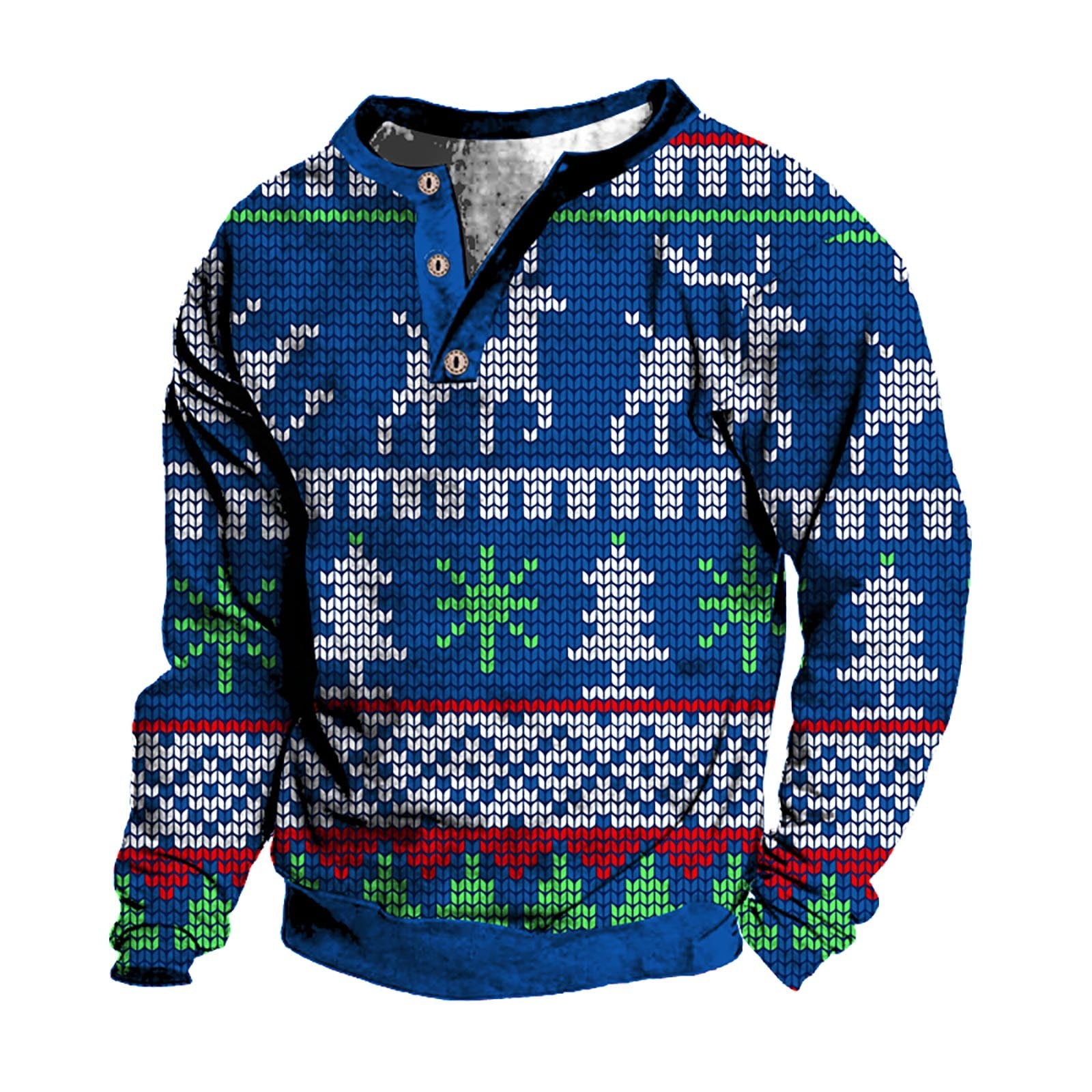 Hanas 2023 Men's Clothing Christmas Vneck Sweater Men's 3d Digital