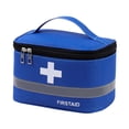 thumbnail image 2 of Botiquín de primeros auxilios vacío, bolsa de almacenamiento de emergencia con asa, bolsa médica, estuche para M Azul, 2 of 9