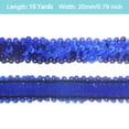 thumbnail image 2 of Unique Bargains 10 Yards 0.8 Inch Elastic Sequins Trim Flat Stretch Sequin Ribbon Strip, Dark Blue, 2 of 4