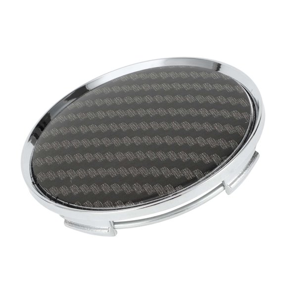 Unique Bargains 63mm 2.48" Carbon Fiber Pattern Silver Tone Black Wheel Hub Center Caps Wheel Hub Caps Covers Protectors
