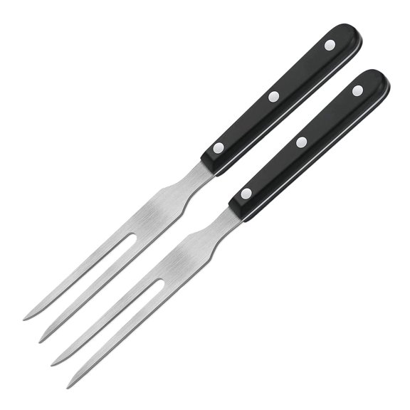 2 Pack Stainless Steel Carving Forks 10 Inch Long Heavy Duty Barbecue Forks With Ergonomic Triple-Rivet Handle Sharp Tines For BBQ Grilling Cooking Serving Roasting