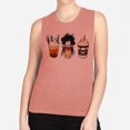 thumbnail image 2 of Scissors Coffee Halloween Women's Muscle Tank X-Small Desert Pink, 2 of 5