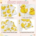 thumbnail image 4 of FORMRS Niños Short Sleeve Top and Pants Pajama Set Unisex Satin 2-Piece Sleepwear, Sizes 5-6Y, Yellow Rubber Ducks, 4 of 8
