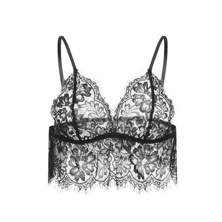 

Tangnade Lingerie Seduction For Women Fashion Lace Women Lingerie Underwear Sleepwear Pajamas Eyelash Lace Black M