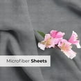 thumbnail image 6 of CGK Linens 6-Piece Extra Deep Pocket Sheet Set With Extra Matching Pillowcases - Queen Size Bed Sheets Fits 18"-24" Mattresses, Heathered Grey, 6 of 7