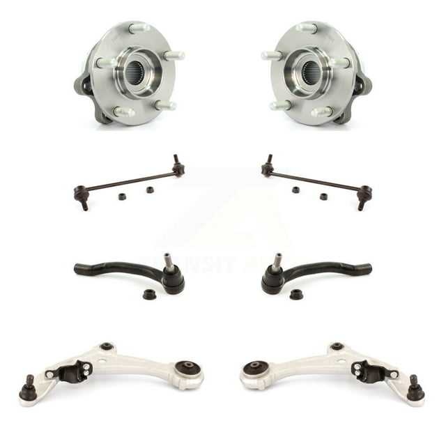 Transit Auto Bras de Commande Inférieur à Roulement de Moyeu avant avec Tige de Liaison Extérieure à Rotule et Kit de Stabilisation de Barre de Oscillation (8 Pcs) pour Voiture 2007-2012 Nissan Altima 2.5L - Côté Gauche Droit (Conducteur Passager) K7T-110035