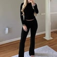 thumbnail image 2 of Kcodviy Set Womens Sweatsuits Set Pant Suits for Women Dressy Party Slim Fit Long Pants Ladies Ski Apparel Jogger Two Piece Suit, 2 of 8