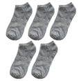 thumbnail image 2 of 5 Pairs Simple Unisex Ankle Socks Women Men Low Cut Short Socks Anti-slid Athletic Running Casual Invisible Liner Socks, 2 of 8