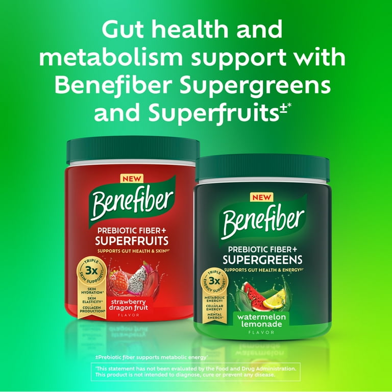 Benefiber Prebiotic Fiber + Supergreens Dietary Supplement