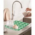 thumbnail image 6 of St. Patrick''s Dish Drying Mat for Kitchen Counter Day Shamrock Green Plaid Absorbent Microfiber Quick Dry Pad Non Slip Drainer Mats 18x24 Inch, 1 Pack, 6 of 6