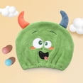 thumbnail image 6 of Hair Dry Hat Soft Texture Comfortable Cartoon Pattern Non-shedding High Elastic Water Absorption Coral Fleece Naughty Cow Kids Hair Dryer Hat Home Supplies, 6 of 6