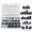 Black-440pcs 4-40 to 1/4-20 SAE Set Screw, variant on 340Pcs M2.5, M3, M4, M5, M6, M8 Metric Hex Socket Head Cup Point Set Screws, Allen Head Grub Screw, Internal Hex Drive Headless Set Screw Assortment Kit with 6 Hex Wrenches, 304 Stainless Steel