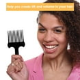 thumbnail image 4 of Hair Fork Comb Black Plastic Insert Afro Non Slip Comb Lift Hair Comb High & Low Gear Comb Hairdressing ., 4 of 5