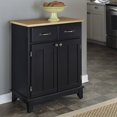 thumbnail image 2 of Homestyles Furniture Black Buffet Kitchen Island with Natural Wood Top, 2 of 2