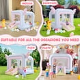 thumbnail image 3 of Veeboto Inflatable Bounce House, Kid's Bouncy House with Angel Wings for Children Aged 3-8 Years, Jumping Castle with Slide, Basketball Hoop for Indoor and Outdoor, 3 of 7
