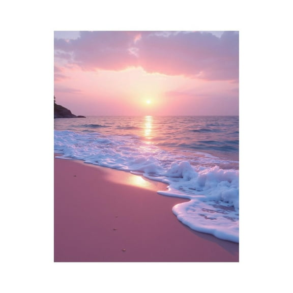 Paint by Numbers Kit for Adults, Pink Sunset Beach Tranquility Paint by Numbers, Easy Paint by Numbers Kit for Adults Beginner, DIY Adult Paint by Number Kits on Canvas, 12x16in Home Decor