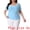Blue, variant on Women's Plus Square Neck Ribbed Slim Fit Tee 4X Black