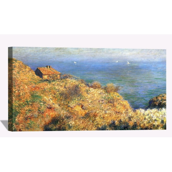 Claude Monet Canvas Wall Art Monet Fishermans House At Varengeville Framed Painting For Bedroom Livingroom Office