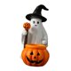 thumbnail image 5 of Estatua de Halloween, figura de calabaza fantasma, regalo de cumpleaños, adorno de colección, escultura de resina para centros de mesa y chimenea., 5 of 9