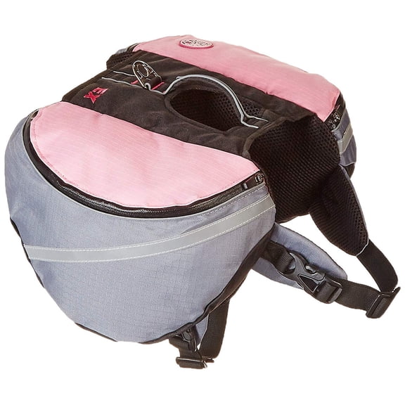 Doggles Dog Backpack, Extreme, Large, Gray/Pink