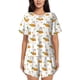 thumbnail image 1 of Balery Rabbit And Carrot Conjunto de Pijama para Mujer con Estampado, Dos Piezas de Manga Corta y Shorts, Ropa de Dormir Suave con Cuello Redondo y Bolsillos-Medium, 1 of 6