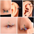 thumbnail image 2 of OUFER 3PCS Cartilage Earrings 316L Surgical Steel Mixed Earrings with Dragon Claw Twist Helix Earring Ear Body Piercing Jewelry Tragus Earring, 2 of 3
