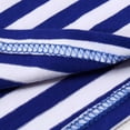thumbnail image 3 of Stichou Women’s Short Sleeve Tops Trendy Crewneck Striped T Shirts Casual Summer Blouses Spring Outfits Blue XL, 3 of 8