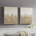 thumbnail image 2 of Madison Park Golden Glimmer 100% Hand Brush Embellished Canvas, 2 Piece Set Gold See Below, 2 of 4