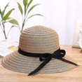thumbnail image 4 of Eight Space Women's Summer Sun Beach Straw Hat, Floppy Foldable Airable Straw, 4 of 5