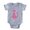 Heather Grey, variant on CafePress - Pink Kitty - Cute Infant Baby Football Bodysuit