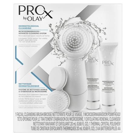 ProX by Olay Microdermabrasion Plus Advanced Facial Cleansing Brush (Best At Home Microdermabrasion Kit)