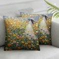 thumbnail image 2 of COMIO Garden by Gustav Klimt Home Decor Pillowcase Set of 2 Short Plush Pillow Covers (Universal 1) White, 2 of 6