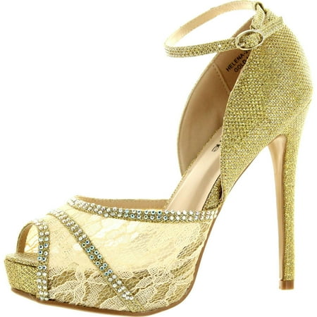 

Bella Marie Womens Helena-20 Pumps Shoes Gold 8