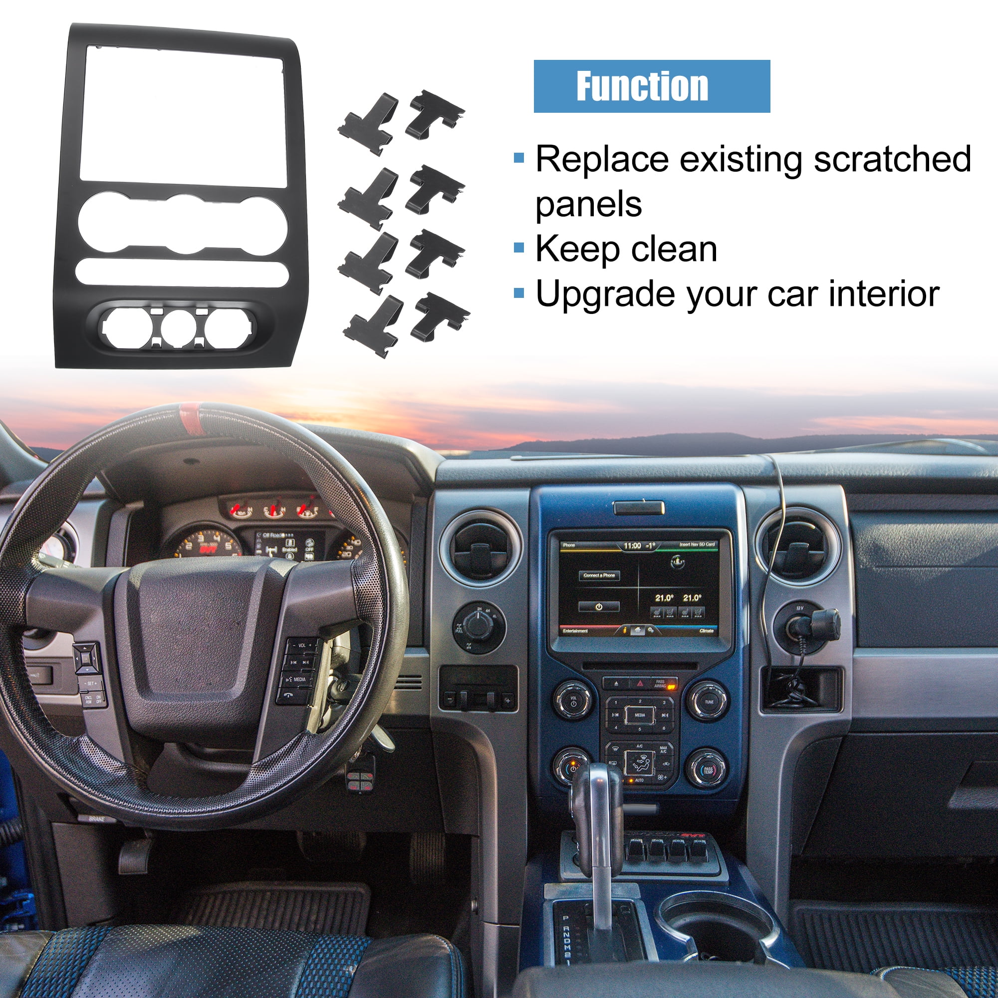 Unique Bargains Front Dash Radio Bezel Center Trim Panel Cover for Ford F-150 2004-20