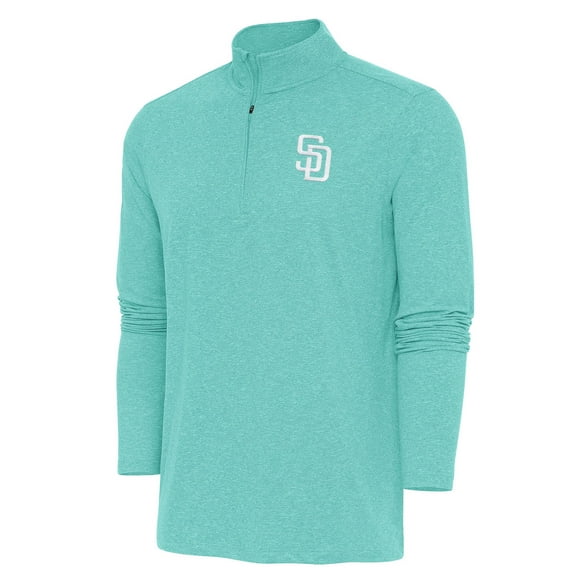 Men's Antigua  Mint San Diego Padres Hunk Quarter-Zip Top