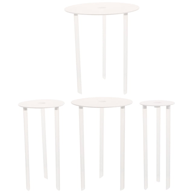 FUTUREORYY 4 Sets Cake Support Separator Plates For Cakes Dowels Food Grade Plastic Smooth Surface Easy To Use