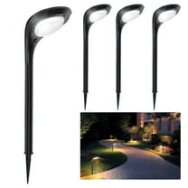 JSOT 4 Pack Solar Pathway Lights, Solar Garden Lights for Walkway, Driveway, Yard, White Light & Warm Light