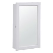 Nutone Recessed Swing Door Medicine Cabinet 16 In X 22 In Polished Stainless Steel Frame Walmart Com Walmart Com