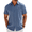 Midnight Blue, variant on COOFANDY Men's Short Sleeve Button Down Shirt Casual Beach Summer Outfit