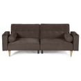thumbnail image 3 of Sofá Cama Makora Merlak Chocolate Velvet 3 Posiciones con Soft Foam Reclinable, 3 of 10