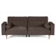 thumbnail image 3 of Sofá Cama Makora Merlak Chocolate Velvet 3 Posiciones con Soft Foam Reclinable, 3 of 10