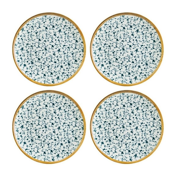 Calif dia.10.5" Round Decorated Porcelain Plate (Set of 4)