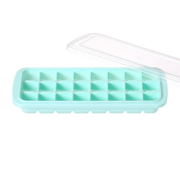 Jubipavy Ice Tray Easy-Release Silicone And Flexible 24-Ice Trays With Spill-Resistant Removable Lid & Dishwasher Safe